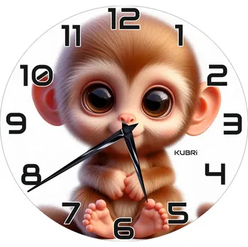 Hodiny KUBRI KU2012 - dětské hodiny od českého výrobce s oblíbeným motivem opičky
