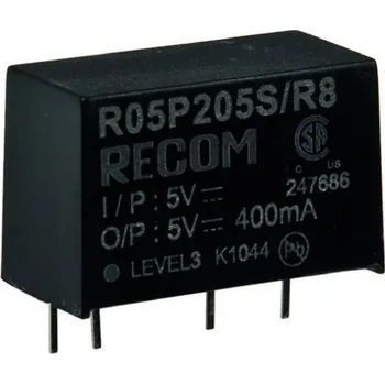 Měnič napětí DC-DC převodník 2W, výstup: 12V dc 167mA 8kV dc, Vin 4,5 → 5,5 V DC