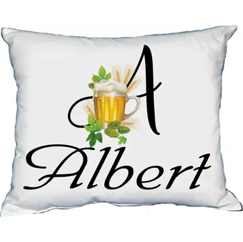 Dekorativní polštářek Polštář s pánským jménem ALBERT (polštářek pánské jméno )