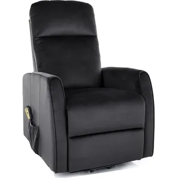 Křeslo Polohovací křeslo LETO Velvet, Černý Bluvel 19