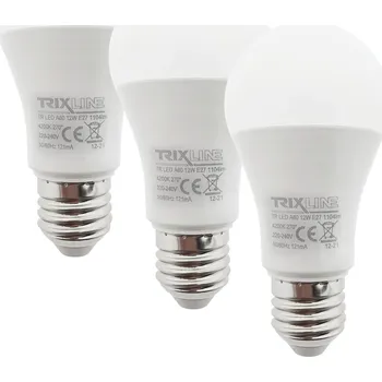 Žárovka LED žárovka Trixline 12W A60 E27 neutrální bílá 3 PACK