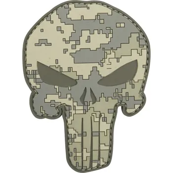 101INC Nášivka PUNISHER velcro 3D plastová ACU AT-DIGITAL