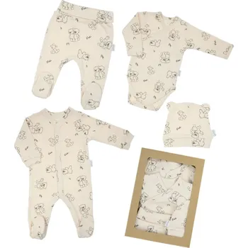 Kojenecká souprava Kojenecká soupravička do porodnice Nicol Medvídci béžová 62 (3-6m)