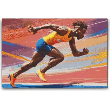 Diamantové malování Diamantové malování - Atletika Velikost: 40x60cm, Rámování: Pouze srolované plátno, Diamanty: Kulaté