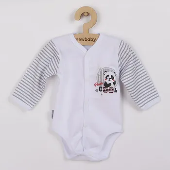 Kojenecký body Kojenecké celorozepínací body s dlouhým rukávem New Baby Panda 62 (3-6m)