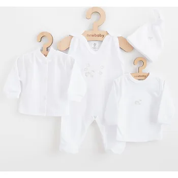 Kojenecké oblečení 4-dílná soupravička bílá 50