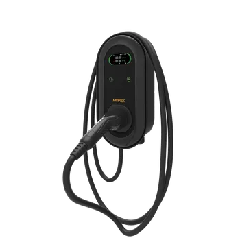 Nabíjecí stanice pro elektromobil MOREK Stanice MEV11DREWN6T2 chytrá nabíjecí EV 11kW, 3.8" LCD, LAN, WiFi, RFID, 6,5m kabel, konektor Typ2, Push-in svorky MEV11DREWN6T2