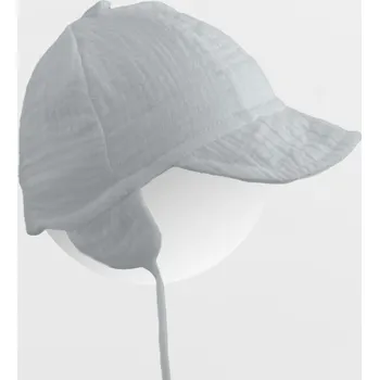 Kojenecká čepice Dětská letní mušelínová čepička s kšiltem New Baby světle šedá 80/86