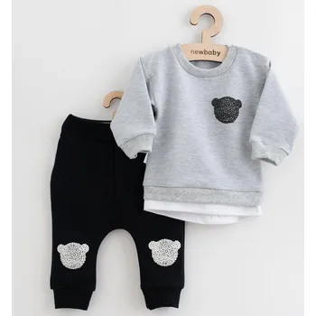 Kojenecká souprava Kojenecká souprava tričko a tepláčky New Baby Brave Bear ABS šedá 62 (3-6m)