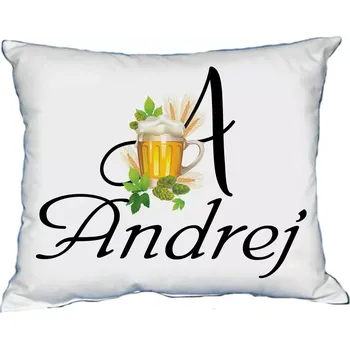 Dekorativní polštářek Polštář s pánským jménem ANDREJ (polštářek pánské jméno )