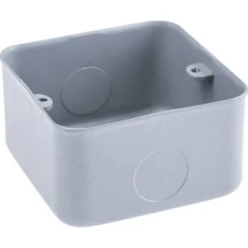 Elektroinstalační krabice Instalační krabice 2 40mm Hliník Stříbrná 73mm 73mm 73 x 73 x 40mm MK Electric