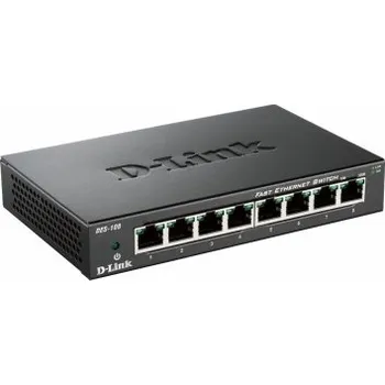 Switch D-Link DES-108/E 8-port 10/100 Metal Housing Unmanaged Desktop Switch DES-108/E