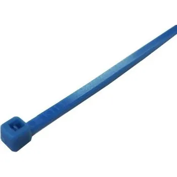 Stahovací páska Kabelová vázací páska Nedá se uvolnit 385mm 4,8 mm Modrá Nylon 66 RS PRO