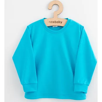 Chlapecké tričko Dětské bavlněné tričko s dlouhým rukávem New Baby Kindergarten tyrkysové 122 (6-7 let)