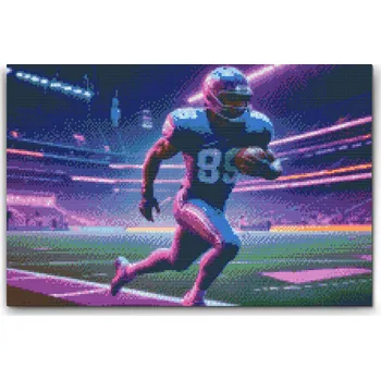 Diamantové malování Diamantové malování - Americký fotbal Velikost: 40x60cm, Rámování: Pouze srolované plátno, Diamanty: Čtvercové