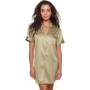 Pánské pyžamo Dámská noční košilka 6801 green - LingaDore olivová L