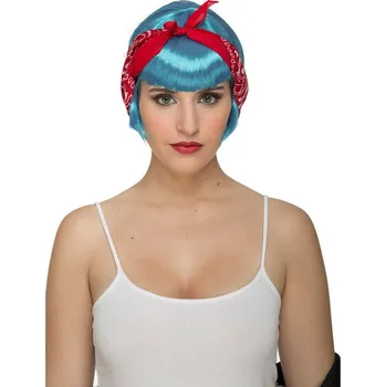 Karnevalová paruka Paruka My Other Me Pin up Modrá