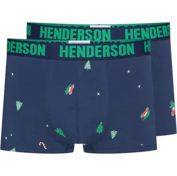 Pánské spodní prádlo Pánské boxerky Henderson 41926 2PACK Tm. modrá L
