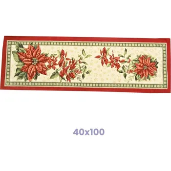 Vánoce Vánoční gobelínové ubrusy - Vánoční růže 40x100