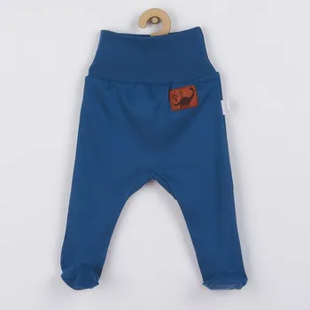 Kojenecké bavlněné polodupačky Nicol Ivo modrá 56 (0-3m)