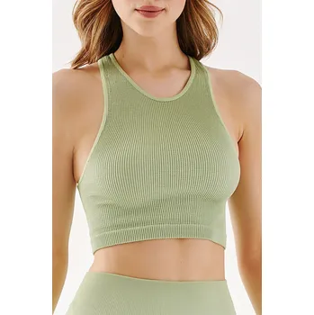 Dámská móda Gabriella Halter Rib Code 1203 barva:pistácie L/XL