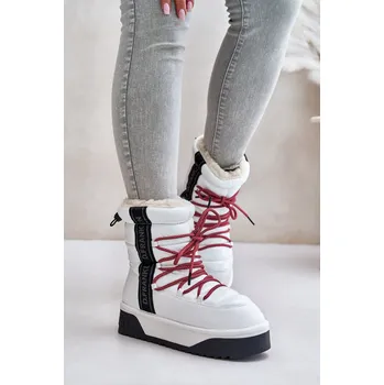 Dámská zimní obuv Šnekové Dámské Na Tlusté Podrážce Veganské D.Franklin DFSH371006 Barva: Bílá, Velikost: 38