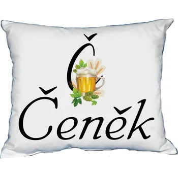 Dekorativní polštářek Moon River ČENĚK polštář s pánským jménem velikost 30x40 cm (polštářek pánské jméno )