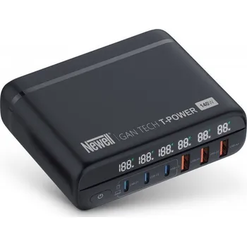 Síťová nabíječka Newell GaN Tech T-power 140W se sadou adaptérů