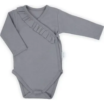 Kojenecký body Kojenecké bavlněné body s bočním zapínáním Nicol Sara šedá 56 (0-3m)