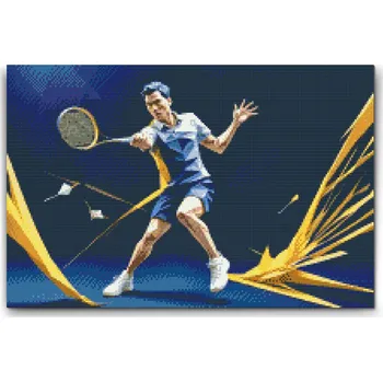 Diamantové malování Diamantové malování - Badminton Velikost: 40x60cm, Rámování: Pouze srolované plátno, Diamanty: Kulaté