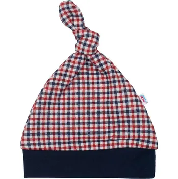 Kojenecká čepice Kojenecká bavlněná čepička New Baby Checkered 56 (0-3m)