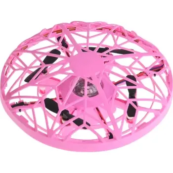 Dron Létající dron ovládaný rukou + LED světlo, růžový