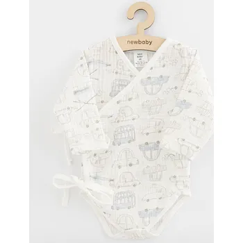 Kojenecký body Kojenecké mušelínové body s bočním zavazováním New Baby My Cars 56 (0-3m)