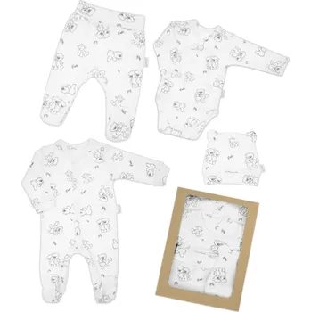 Kojenecká souprava Kojenecká soupravička do porodnice Nicol Medvídci bílá 56 (0-3m)