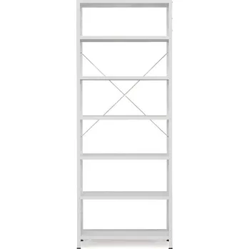 Dílenský regál Kovový regál IDEAL, 7 polic, 2500x1010x600 mm, světle šedý