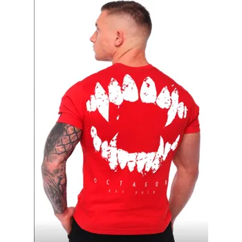Pánské tričko Triko pánské Octagon Zuby - červené-bílé,