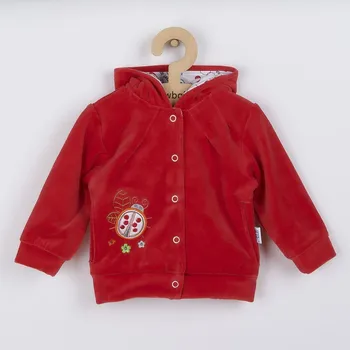 Dívčí mikina Semišková mikinka s kapucí 62 (3-6m)