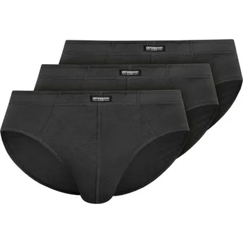 Pánské spodní prádlo Pánské slipy 3 pack 1446 Basic graphite - HENDERSON grafitová XL
