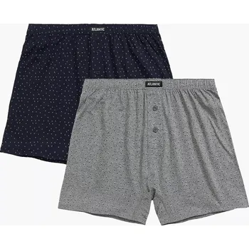Boxerky Boxerky Atlantic 2MBX-061 A'2 S-2XL námořnická modrošedá melanž XXL