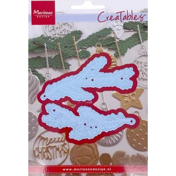 Řezačka papíru Marianne Design Větvičky smrku - vyřezávací kovové šablony Creatables (2ks)