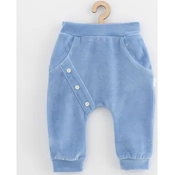 Kojenecké semiškové tepláčky New Baby Suede clothes modrá 80 (9-12m)