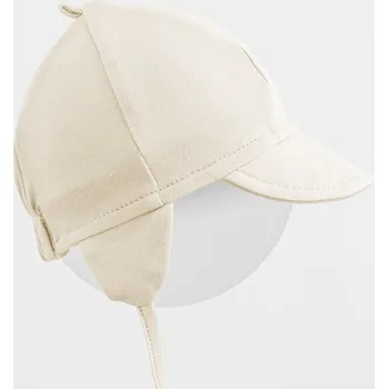 Kojenecké oblečení Dětská bavlněná čepička s kšiltem New Baby Casually dressed beige 68/74