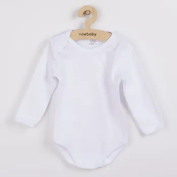 Kojenecké oblečení Luxusní body dlouhý rukáv New Baby - bílé 68 (4-6m)