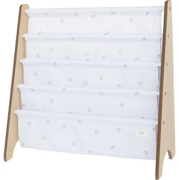 Hračka pro nejmenší 3 SPROUTS Stojan na knížky Recycled Blueberry 3 Sprouts Ivory