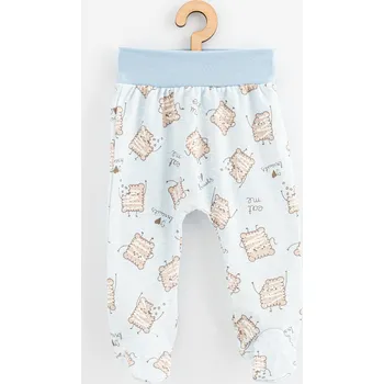 Dupačky Kojenecké bavlněné polodupačky New Baby Biscuits modrá 62 (3-6m)