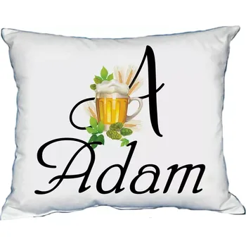Dekorativní polštářek Polštář s pánským jménem ADAM (polštářek pánské jméno )