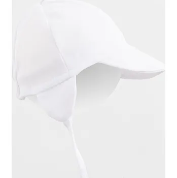 Kojenecké oblečení Dětská bavlněná čepička s kšiltem New Baby Casually dressed bílá 68/74