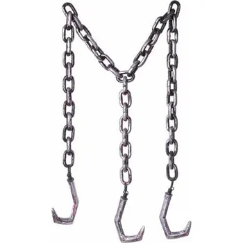 Karnevalový doplněk Kostýmové doplňky My Other Me 180 X 55 X 5 cm Řetězy Řezník Šedý PVC (12)