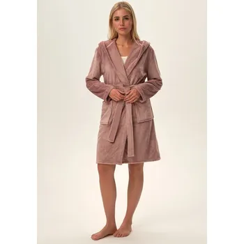 Dámský župan Dámský župan s kapucí Henderson 41950 Starorůžová1 L/XL