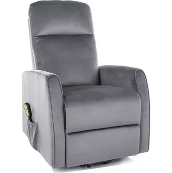 Křeslo Polohovací křeslo LETO Velvet, Šedý Bluvel 14